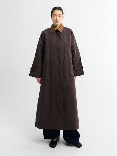 AF Agger - Waxed Cotton Mack coat in Brown