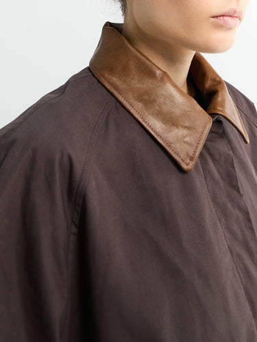 AF Agger - Waxed Cotton Mack coat in Brown