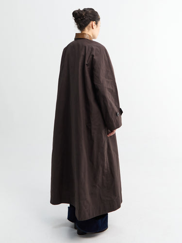 AF Agger - Waxed Cotton Mack coat in Brown