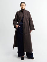 AF Agger - Waxed Cotton Mack coat in Brown