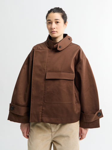 AF Agger - Water resistant trench jacket in Dusty Brown
