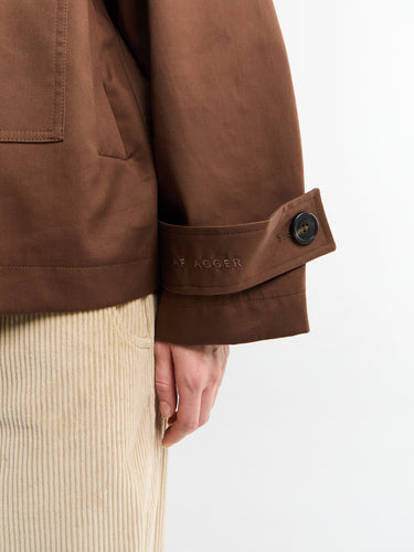 AF Agger - Water resistant trench jacket in Dusty Brown
