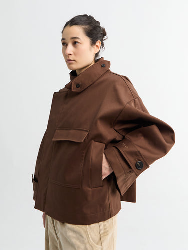 AF Agger - Water resistant trench jacket in Dusty Brown