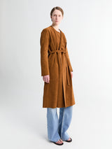 AF Agger - Suede Coat in Cognac