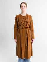 AF Agger - Suede Coat in Cognac