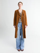 AF Agger - Suede Coat in Cognac