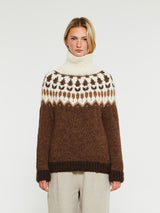AF Agger - Hand Knit Crewneck in Brown