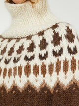 AF Agger - Hand Knit Crewneck in Brown