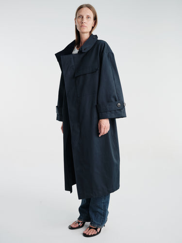 AF Agger - Water Resistant Coat in Navy