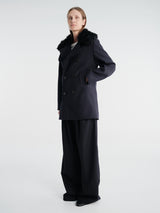 AF Agger - Hainsworth Wool Pea Coat in Navy