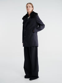AF Agger - Hainsworth Wool Pea Coat in Navy
