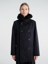 AF Agger - Hainsworth Wool Pea Coat in Navy