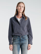 Dunst - Essential Slim Checked Shirt in Blue Navy