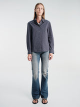 Dunst - Essential Slim Checked Shirt in Blue Navy