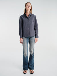 Dunst - Essential Slim Checked Shirt in Blue Navy
