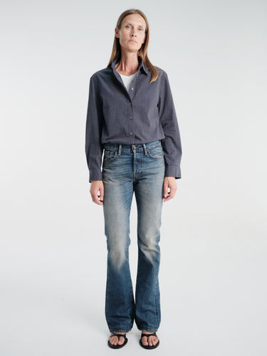Dunst - Essential Slim Checked Shirt in Blue Navy