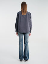 Dunst - Essential Slim Checked Shirt in Blue Navy