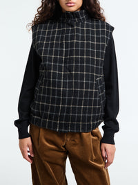 AF Agger - Kjellerup Wool Quilted Vest in Black
