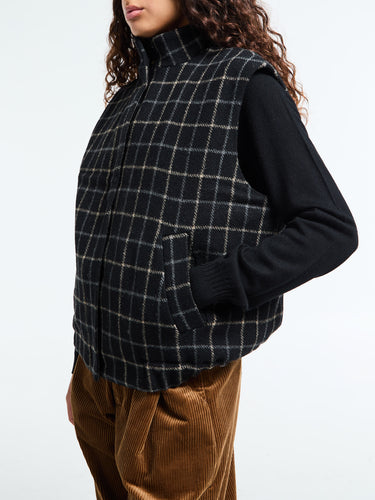 AF Agger - Kjellerup Wool Quilted Vest in Black