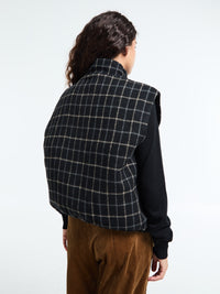 AF Agger - Kjellerup Wool Quilted Vest in Black