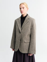 AF Agger - Shetland Wool Oversized Blazer in Brown