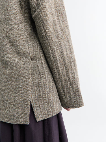 AF Agger - Shetland Wool Oversized Blazer in Brown