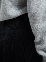 AF Agger - Corduroy Box Trousers in Black