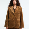AF Agger - Corduroy Straight Blazer in Cognac