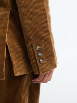 AF Agger - Corduroy Straight Blazer in Cognac