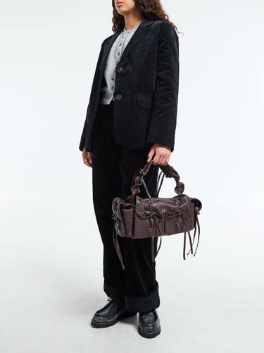 AF Agger - Corduroy Straight Blazer in Black
