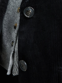 AF Agger - Corduroy Straight Blazer in Black