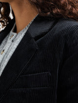 AF Agger - Corduroy Straight Blazer in Black