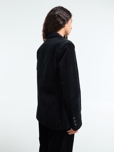 AF Agger - Corduroy Straight Blazer in Black
