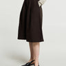 AF Agger - Linen Culottes Pants in Dark Brown