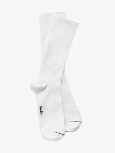 Cotton Rib Socks in White