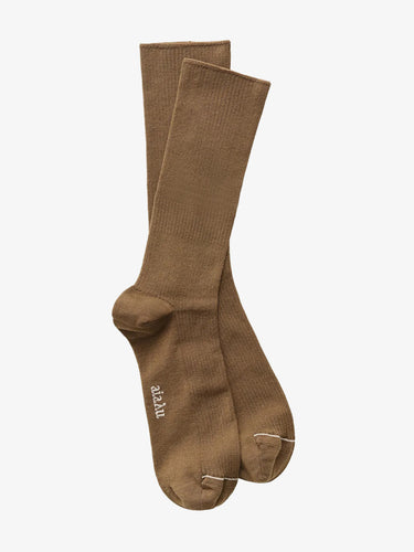 Cotton Rib Socks in Chestnut