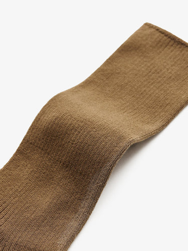 Cotton Rib Socks in Chestnut