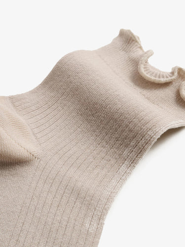 Cotton Frill Sock in Milk