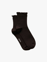 Aiayu - Cotton Frill Sock in Chocolate