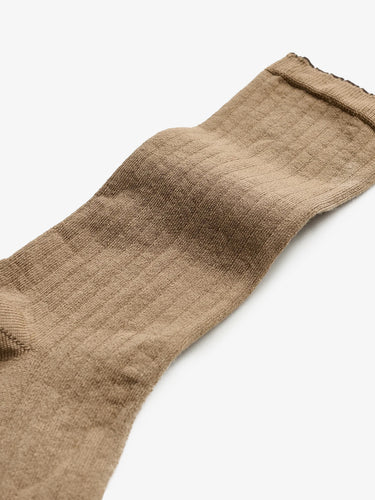 Silk Rib Socks in Golden Light