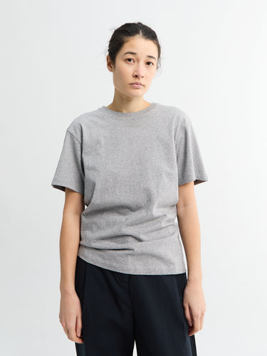 Aiayu - Classic Circular Tee in Grey Melange