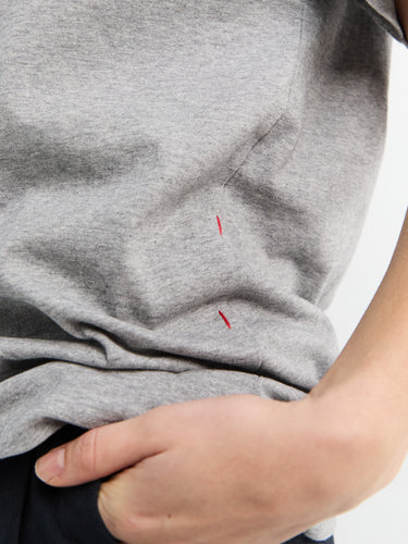 Aiayu - Classic Circular Tee in Grey Melange