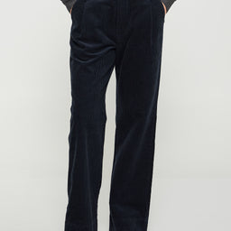 Aiayu - Billy Corduroy Pants in Blue Navy