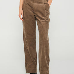 Aiayu - Billy Corduroy Pants in Brown Khaki