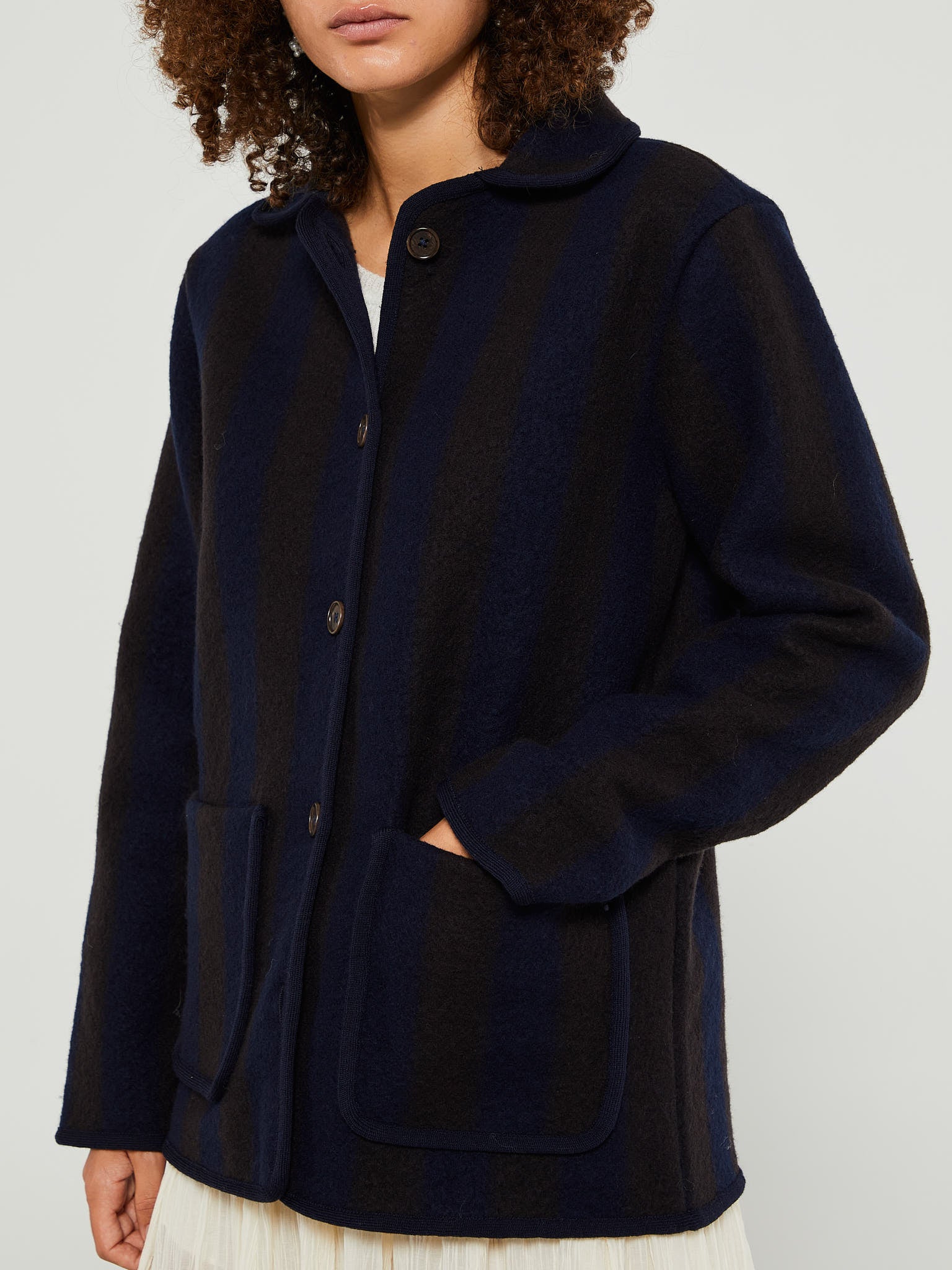 Aiayu - Ethan Wool Jacket in Brown and navy