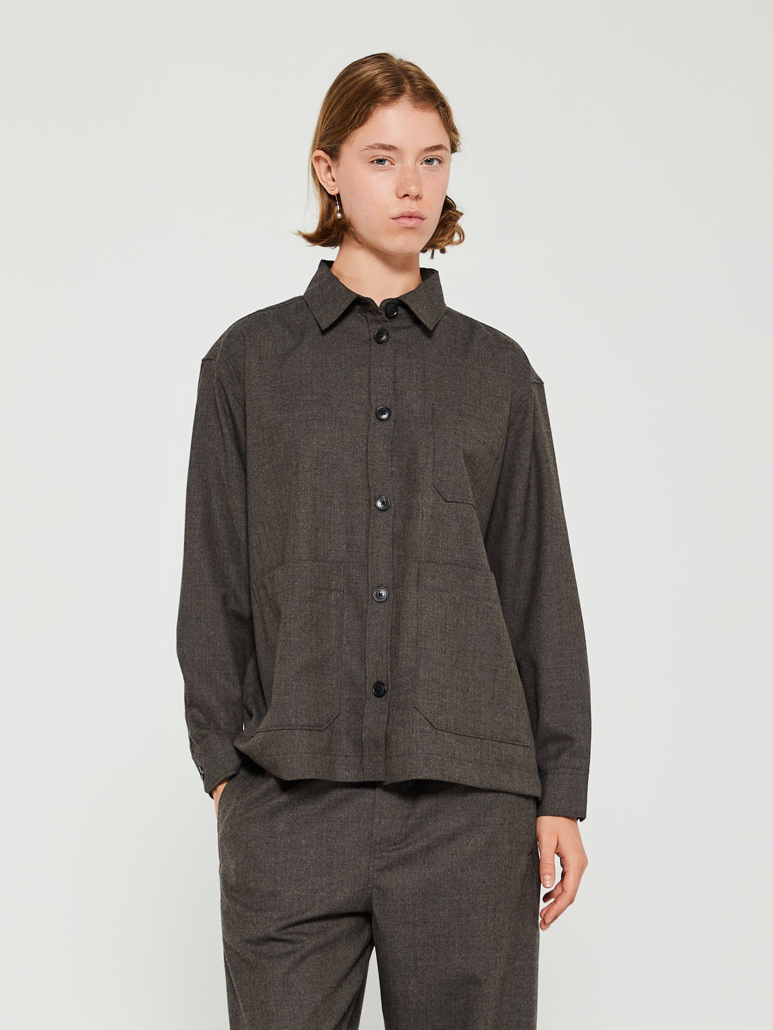 Aiayu - Ashley Shirt in Grey Melange