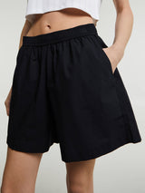 Aiayu - Lulu Poplin Shorts in Black Navy