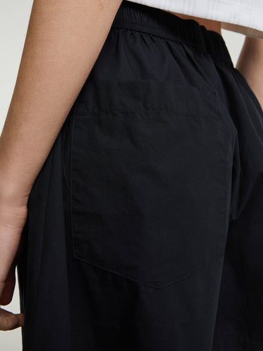 Aiayu - Lulu Poplin Shorts in Black Navy