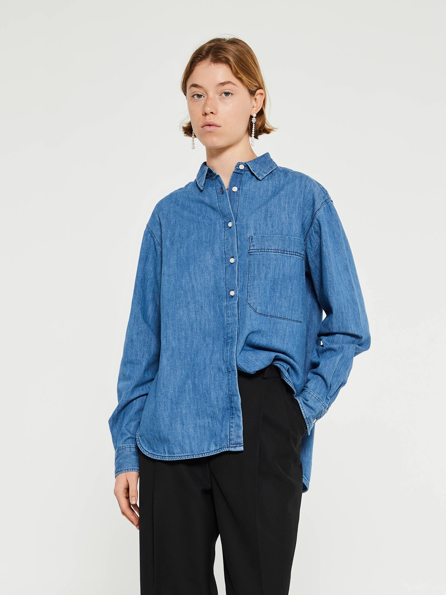 Lynette Shirt Denim in Iceberg