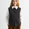 Aiayu - Elva Vest in Dark Brown Melange